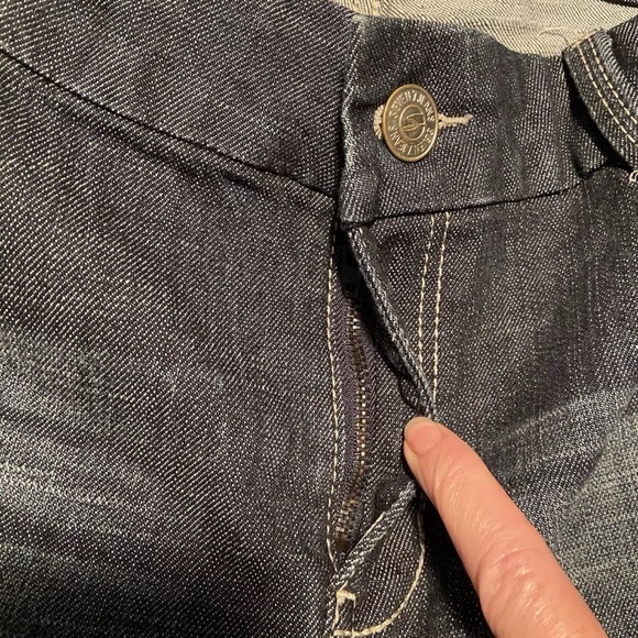 Seven7 Jeans Women Size 20 Dark Denim Flared Embroidered Pocket Cotton Blend - Picture 12 of 16